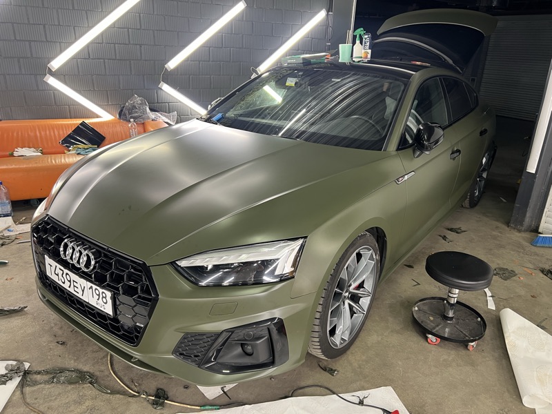 Audi A5 · matte green — Космос Детейлинг Студия